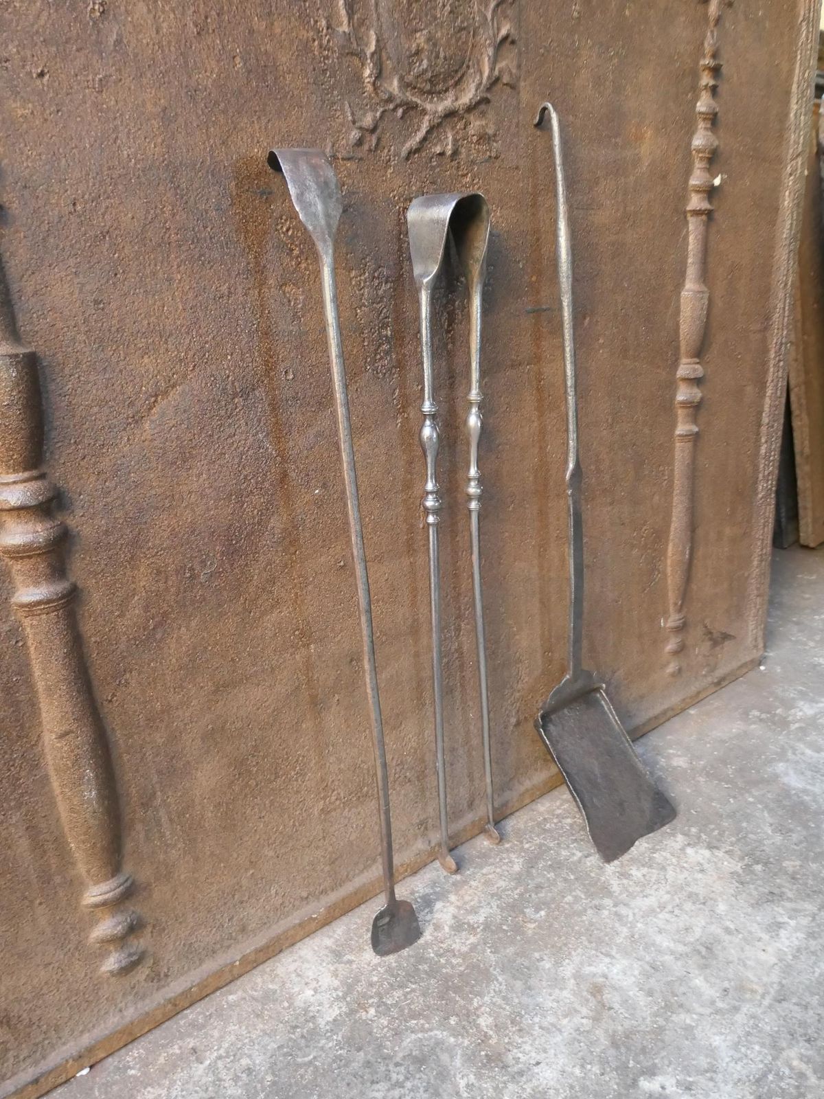 18th Century Louis XV Iron Fireplace Tools photo for sale