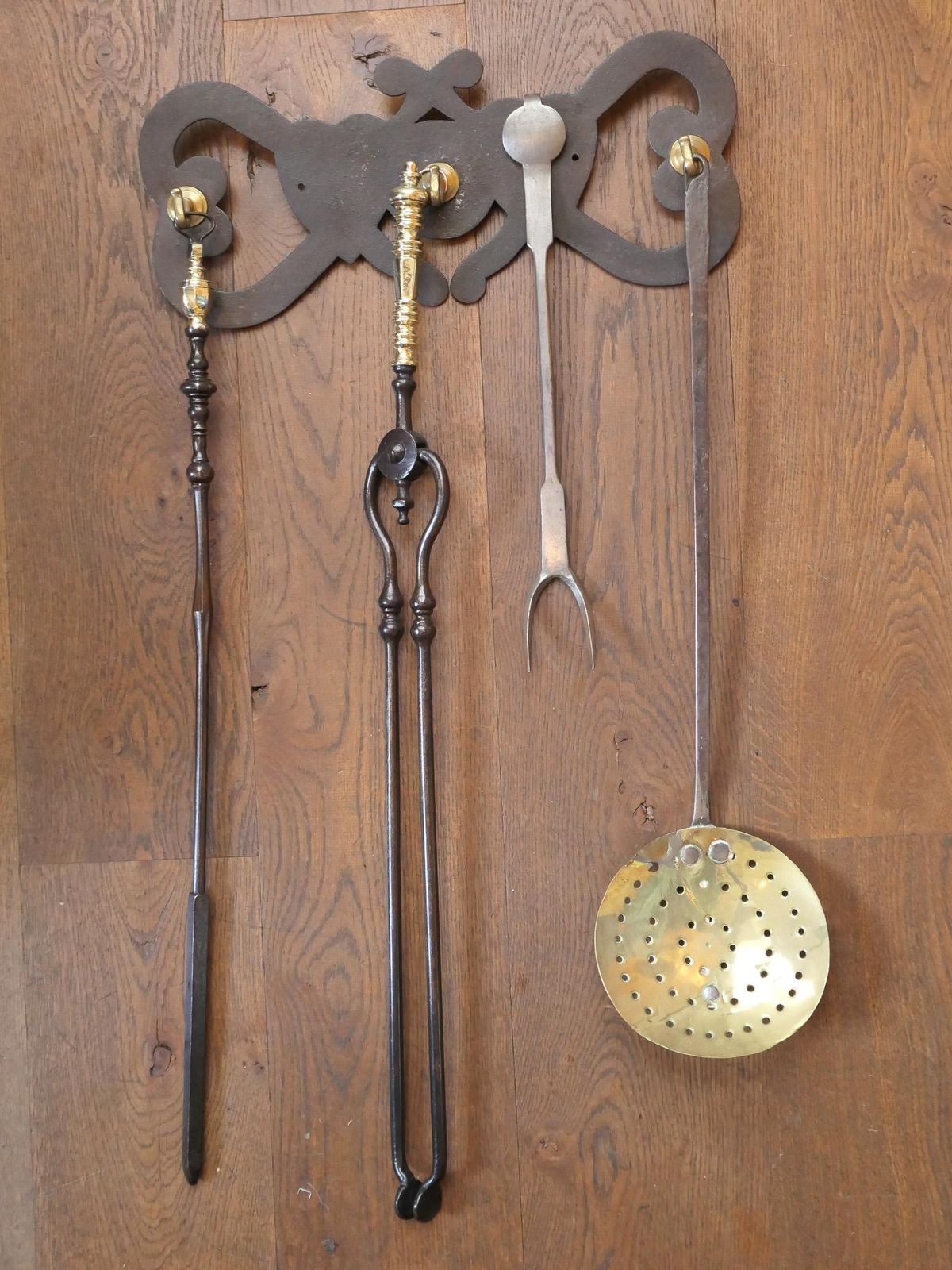 Antique Dutch Fireplace Tools Or Fire Tools, 18th/19th Century photo vinterior