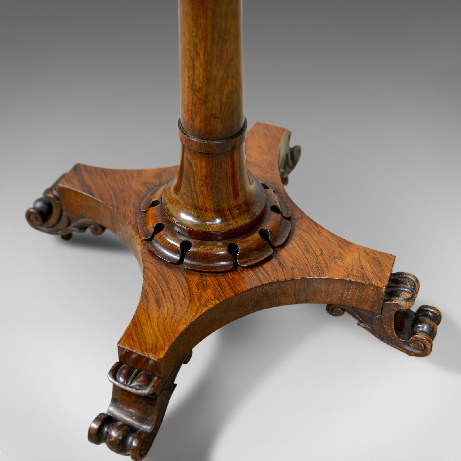 Furniture Antique Teapoy, English, William IV, Rosewood, Work Box, 19th Century Circa 1835 photo