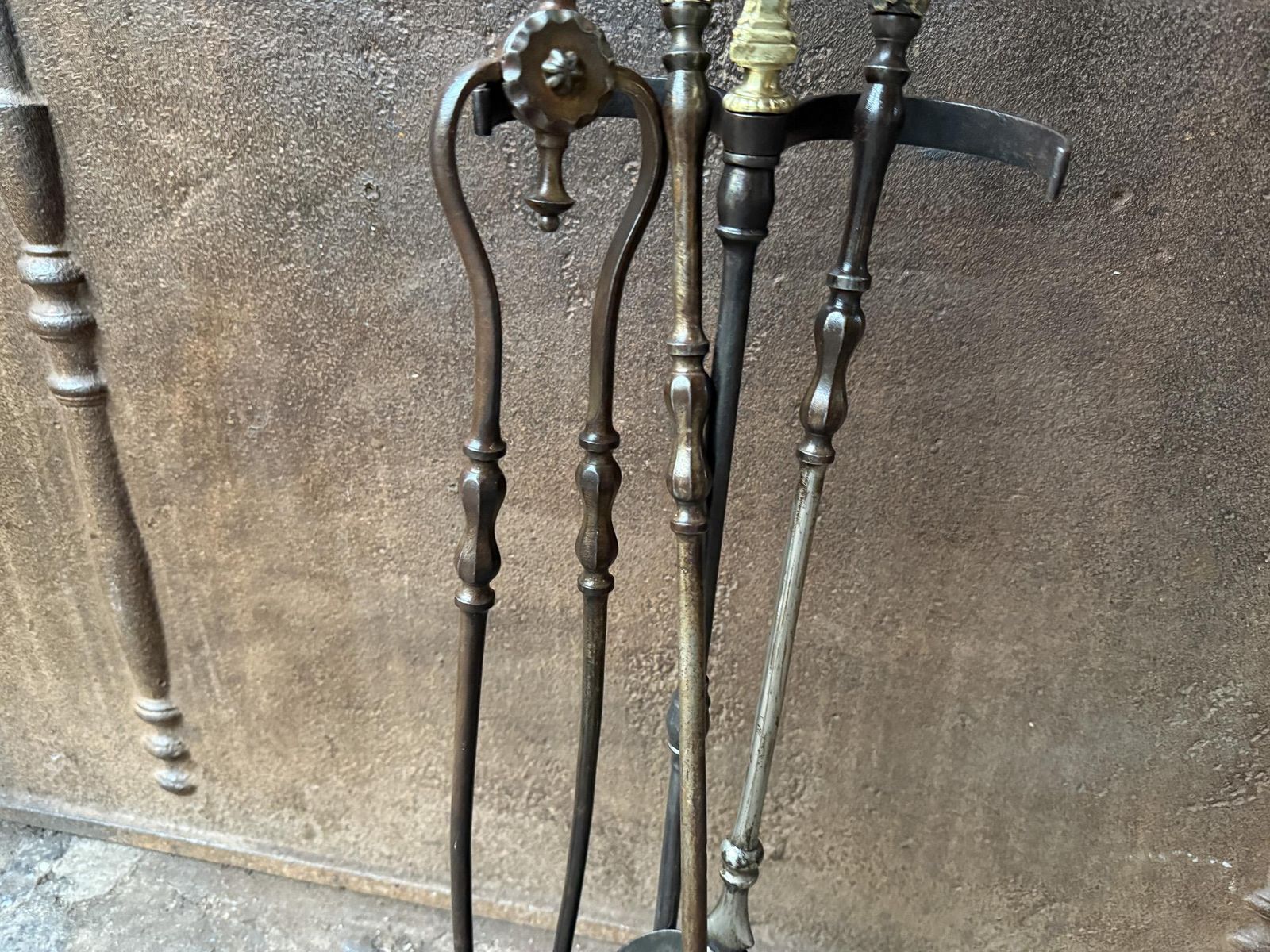 photo furniture English Victorian Fireplace Tools Or Companion Set, 19th Century