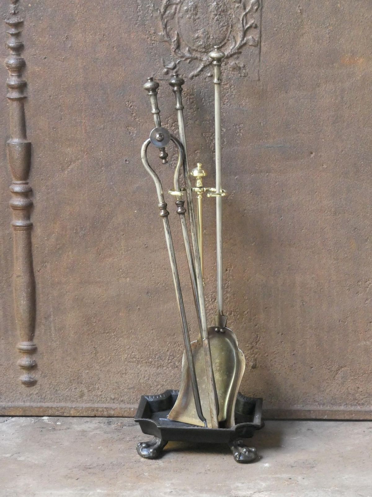 English Victorian Fireplace Tools Or Companion Set, 19th Century photo furniture
