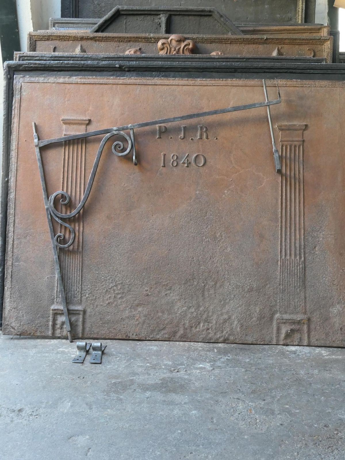 17th 18th Century French Fireplace Crane photo Home Fixtures