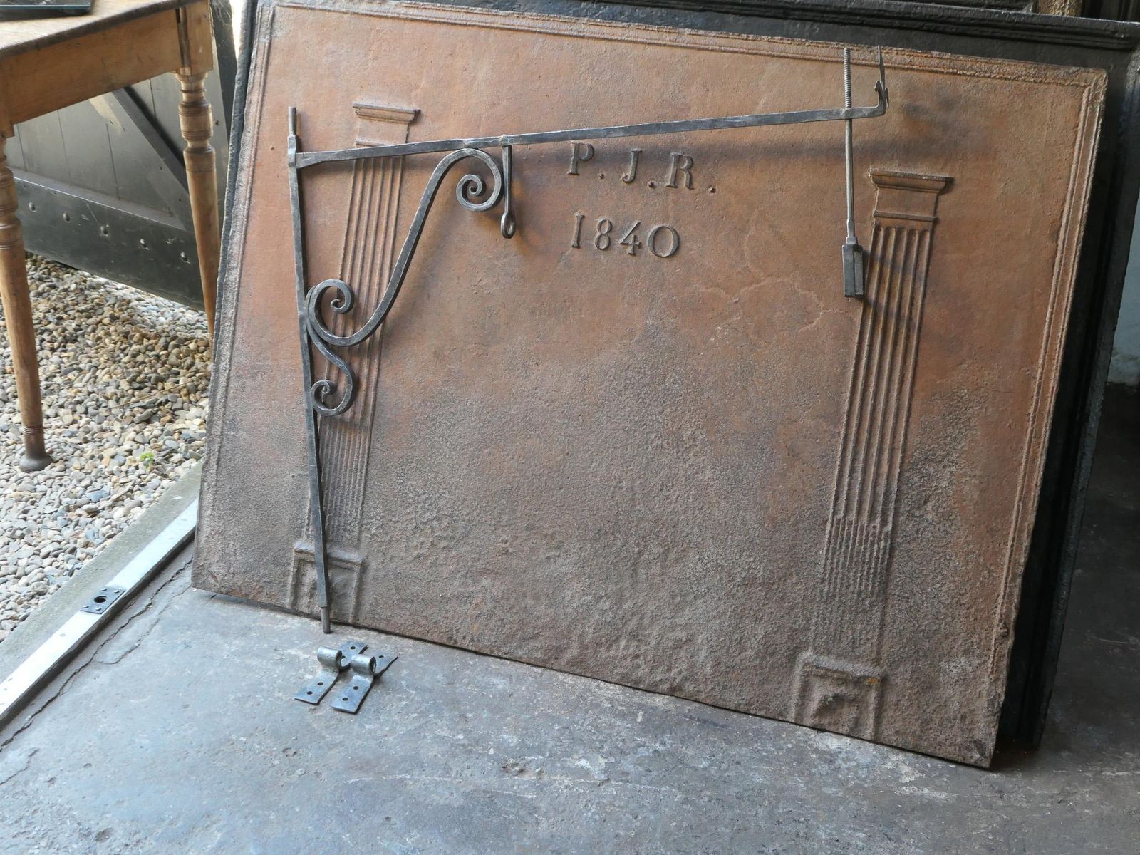 17th 18th Century French Fireplace Crane photo vinterior