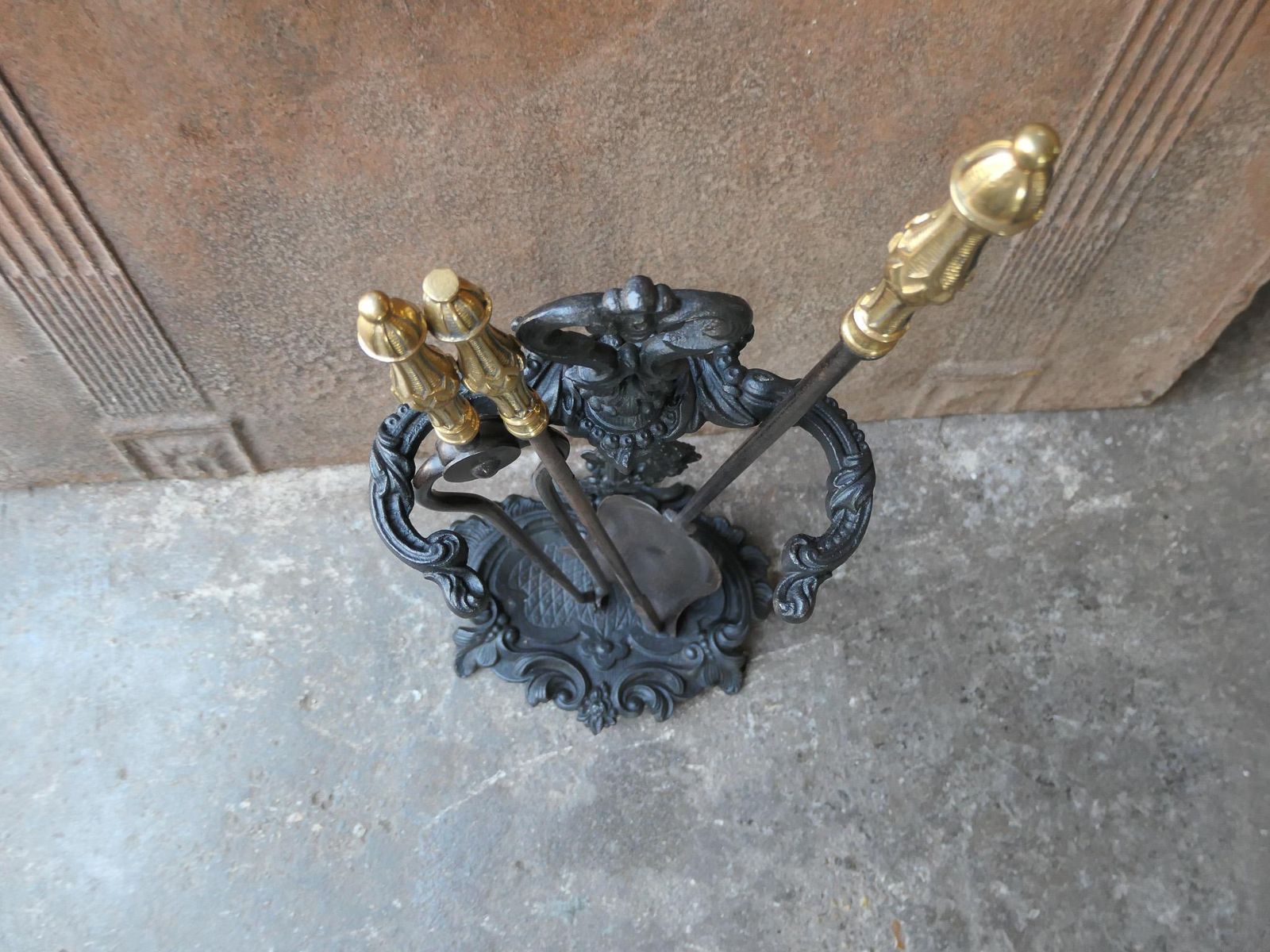 Home Decor English Victorian Fireplace Tool Set Or Companion Set, 19th Century photo
