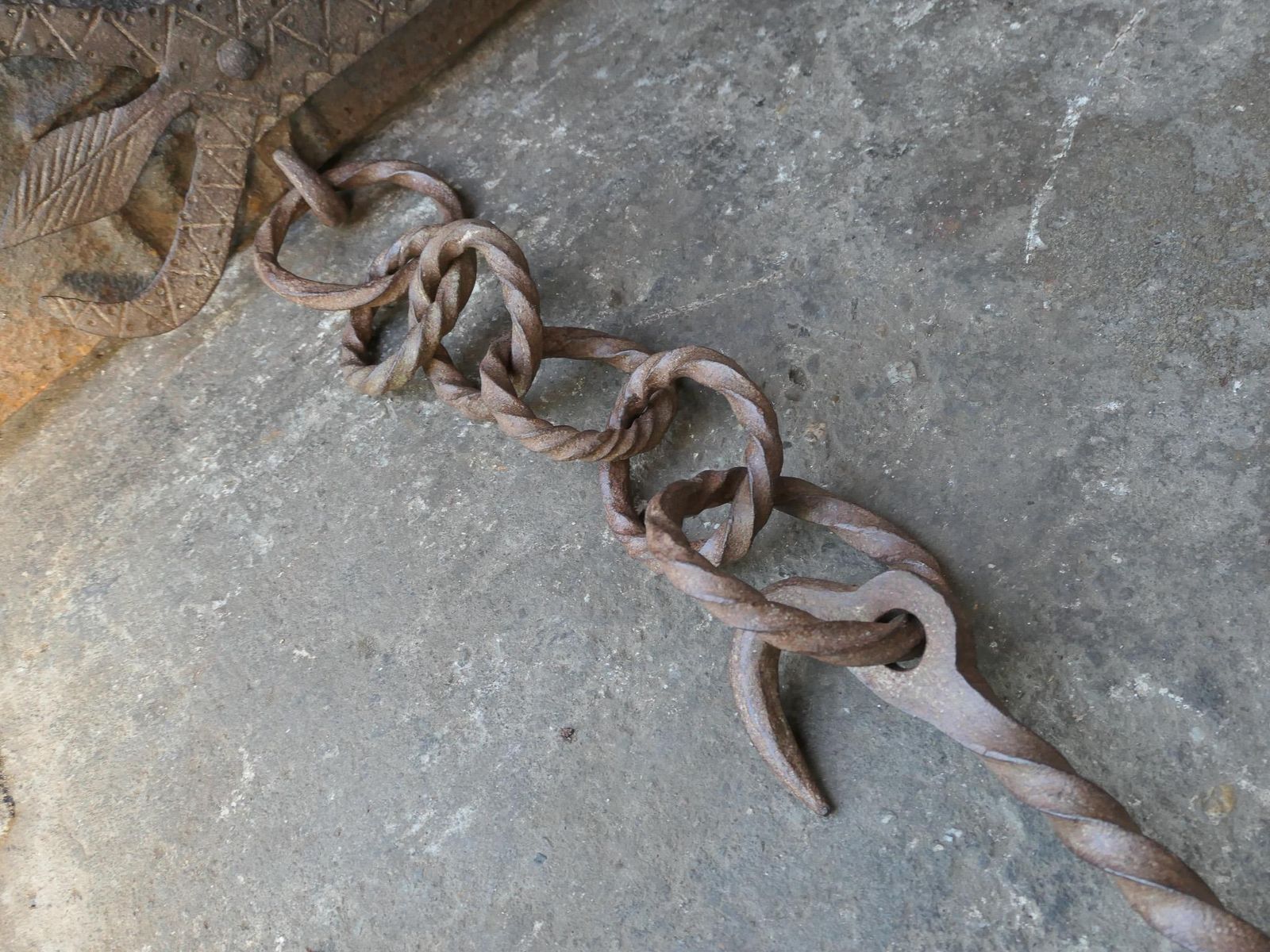 Home Fixtures Large 17th Century French Fireplace Trammel Or Hanger photo