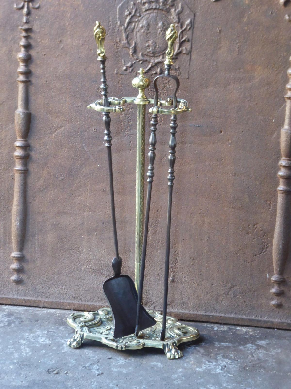 Antique French Fireplace Tools Or Fire Tools, 19th Century photo Home Fixtures