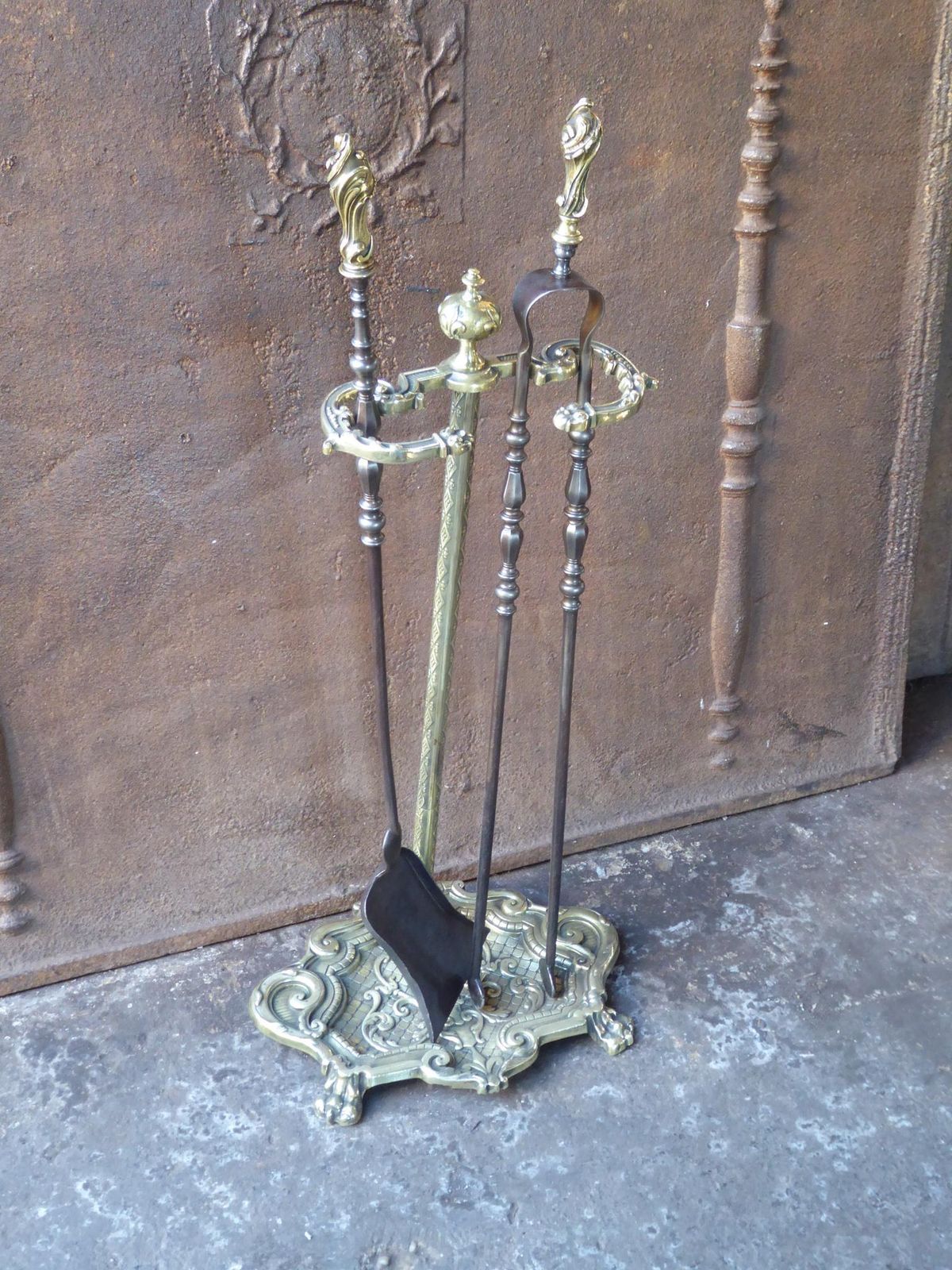 Antique French Fireplace Tools Or Fire Tools, 19th Century photo vinterior