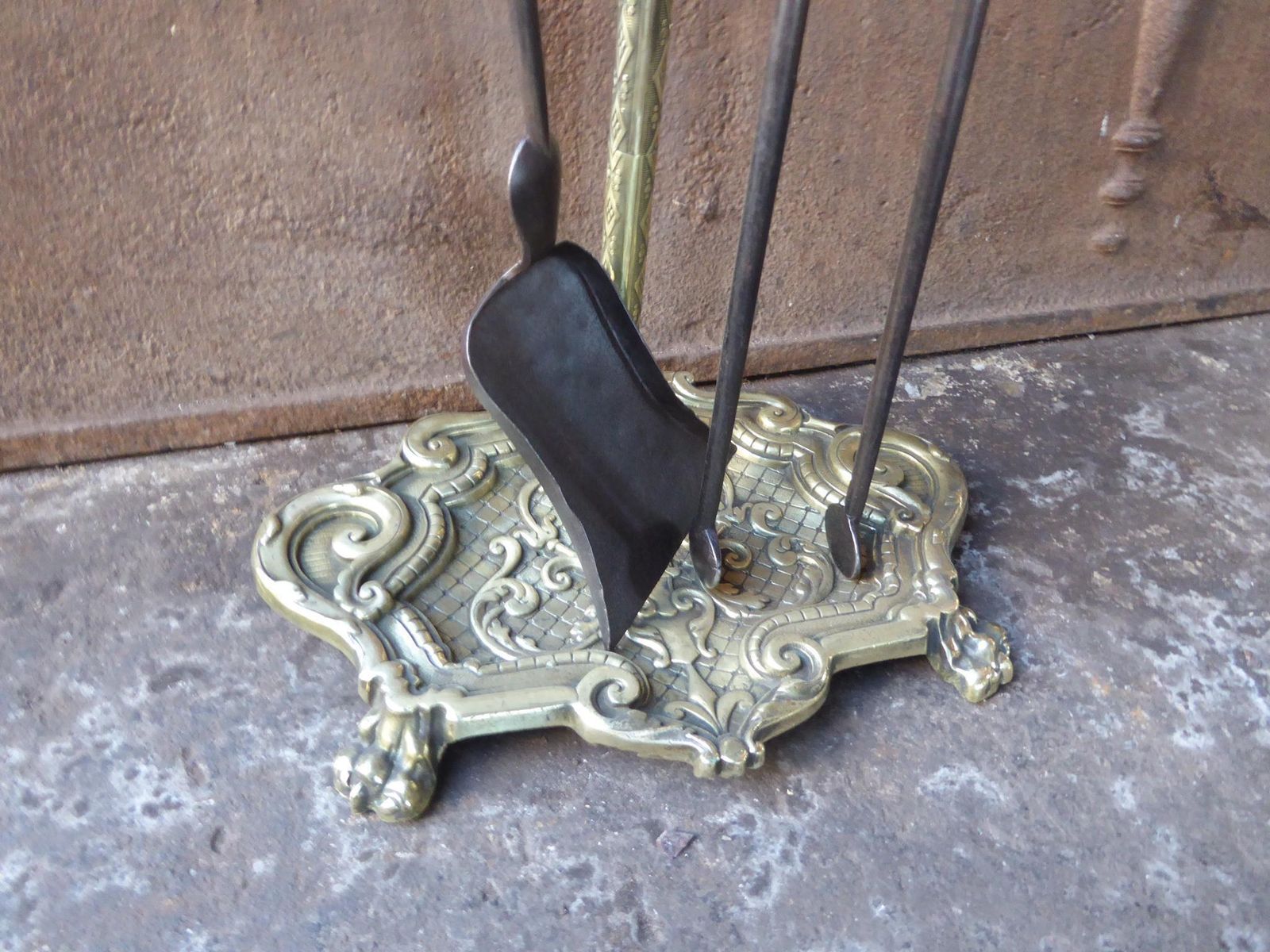 Antique French Fireplace Tools Or Fire Tools, 19th Century photo vintage