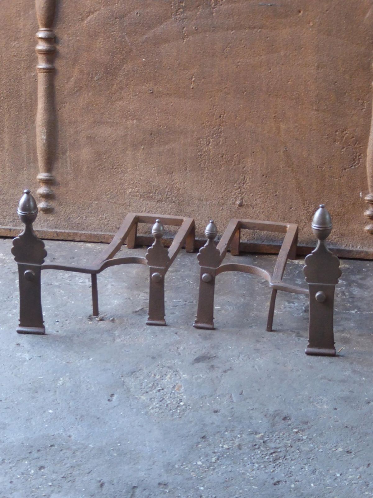 Antique French Napoleon III Fire Grate, Fireplace Grate, 19th Century photo Home Fixtures
