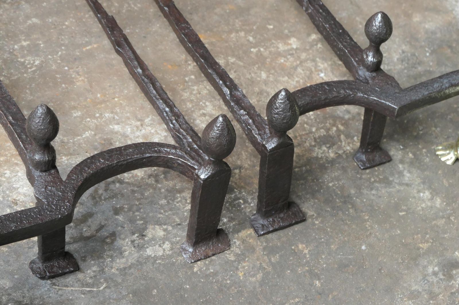 photo furniture Antique French Louis XIV Fire Grate, Fireplace Grate, 17th Century