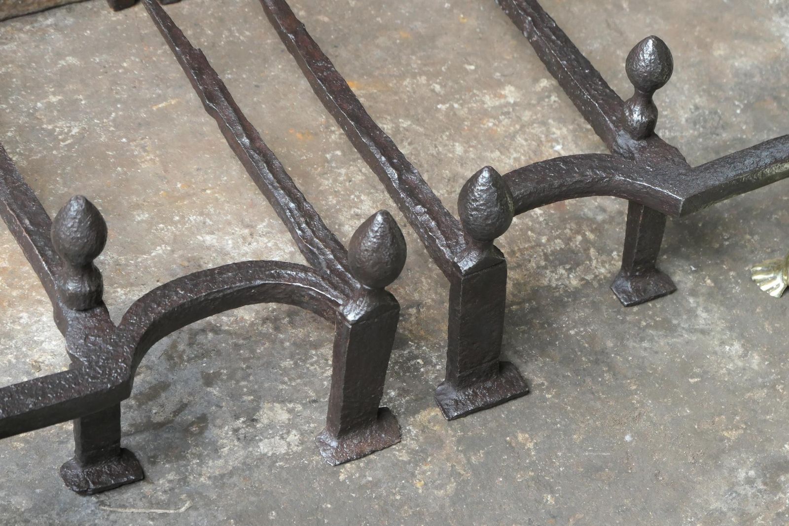 photo for sale Antique French Louis XIV Fire Grate, Fireplace Grate, 17th Century
