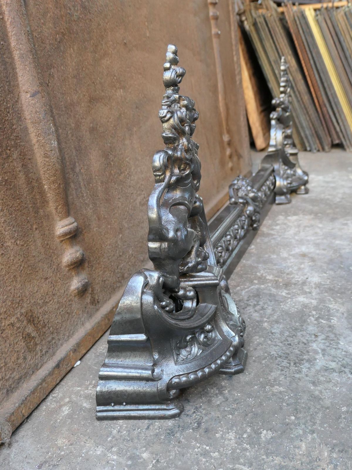 Home Fixtures Antique French Fireplace Fender, 19th Century photo