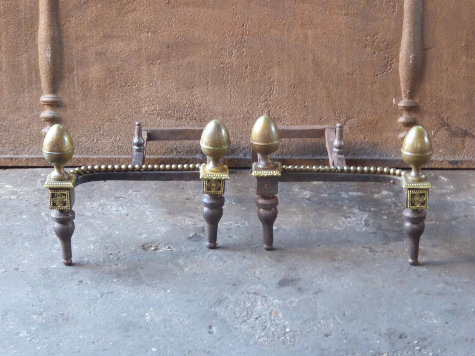 Antique French Napoleon III Fire Grate, Fireplace Grate, 19th Century photo 764.0