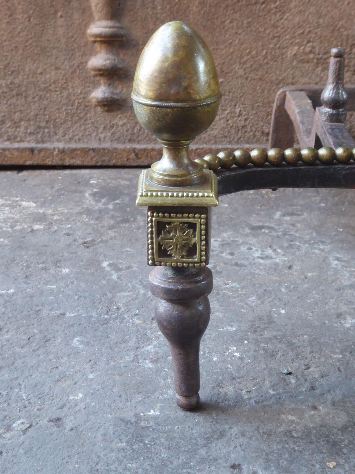 Antique French Napoleon III Fire Grate, Fireplace Grate, 19th Century photo buy