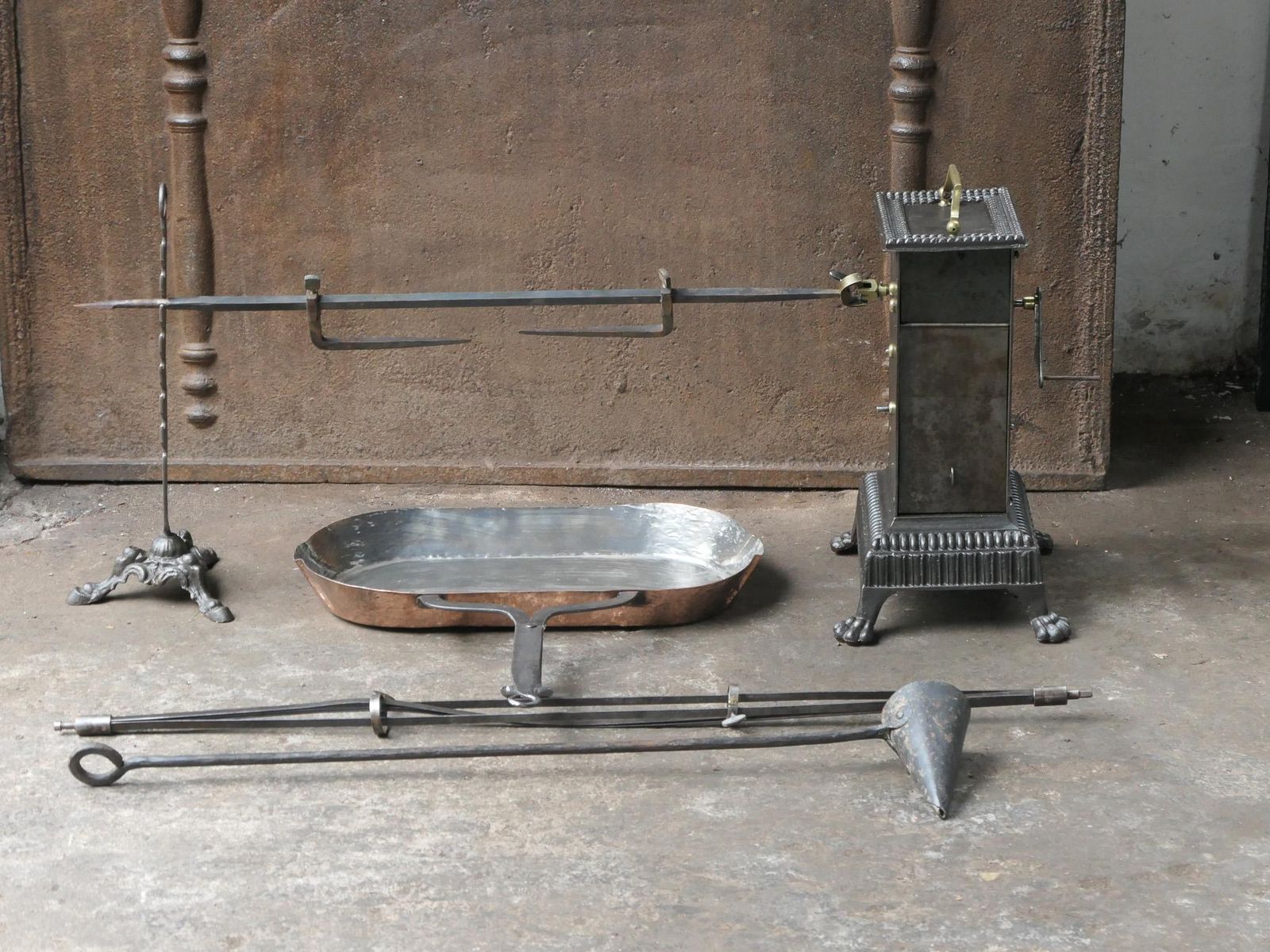19th Century French Napoleon III Spring Driven Roasting Jack photo Home Fixtures