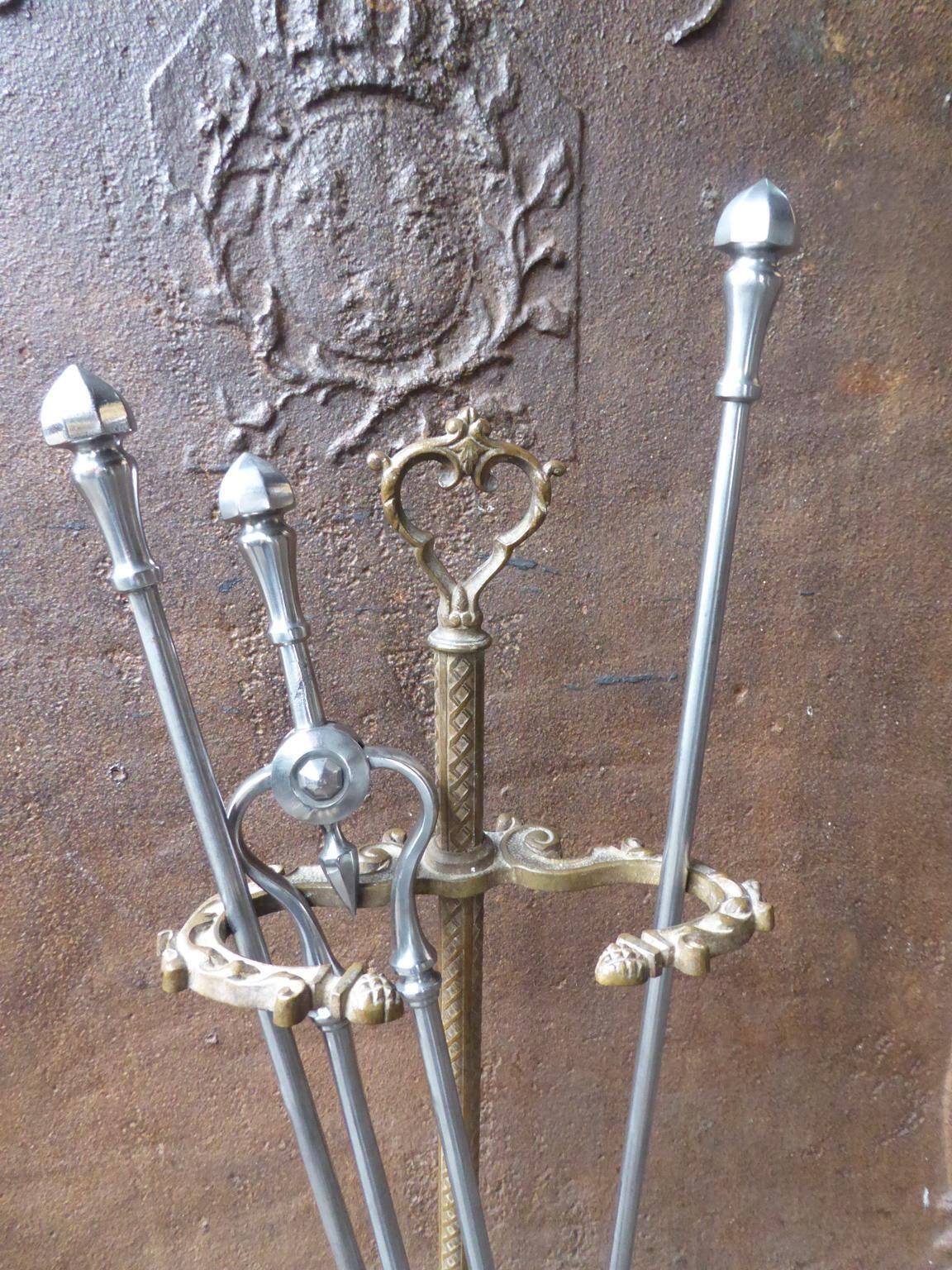 Antique English Victorian Fireplace Tools Or Fire Tools, 19th Century photo buy