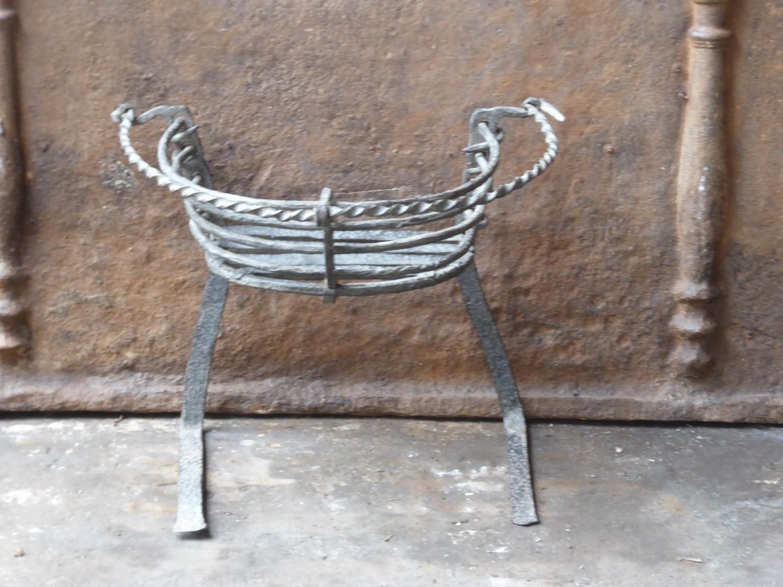 Antique Belgian Fireplace Grate, 17th   18th Century photo for sale