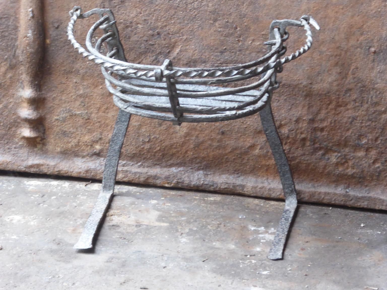Antique Belgian Fireplace Grate, 17th   18th Century photo 832.0