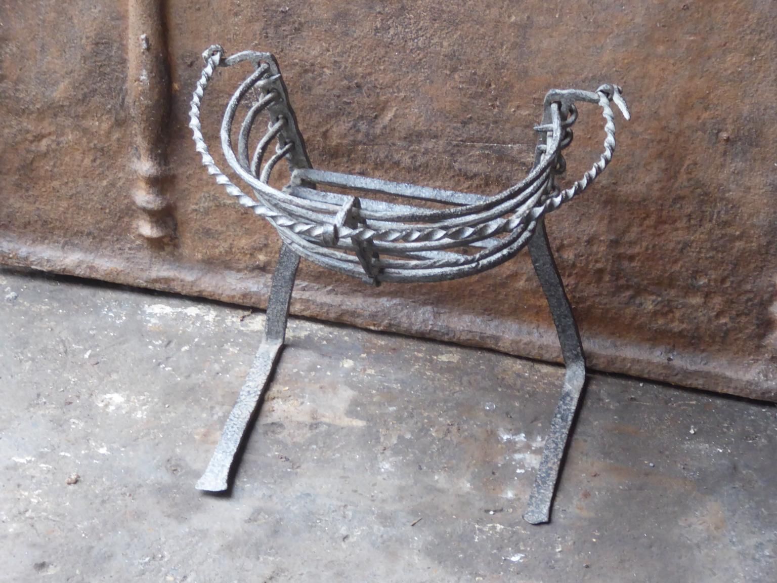 Antique Belgian Fireplace Grate, 17th   18th Century photo vinterior
