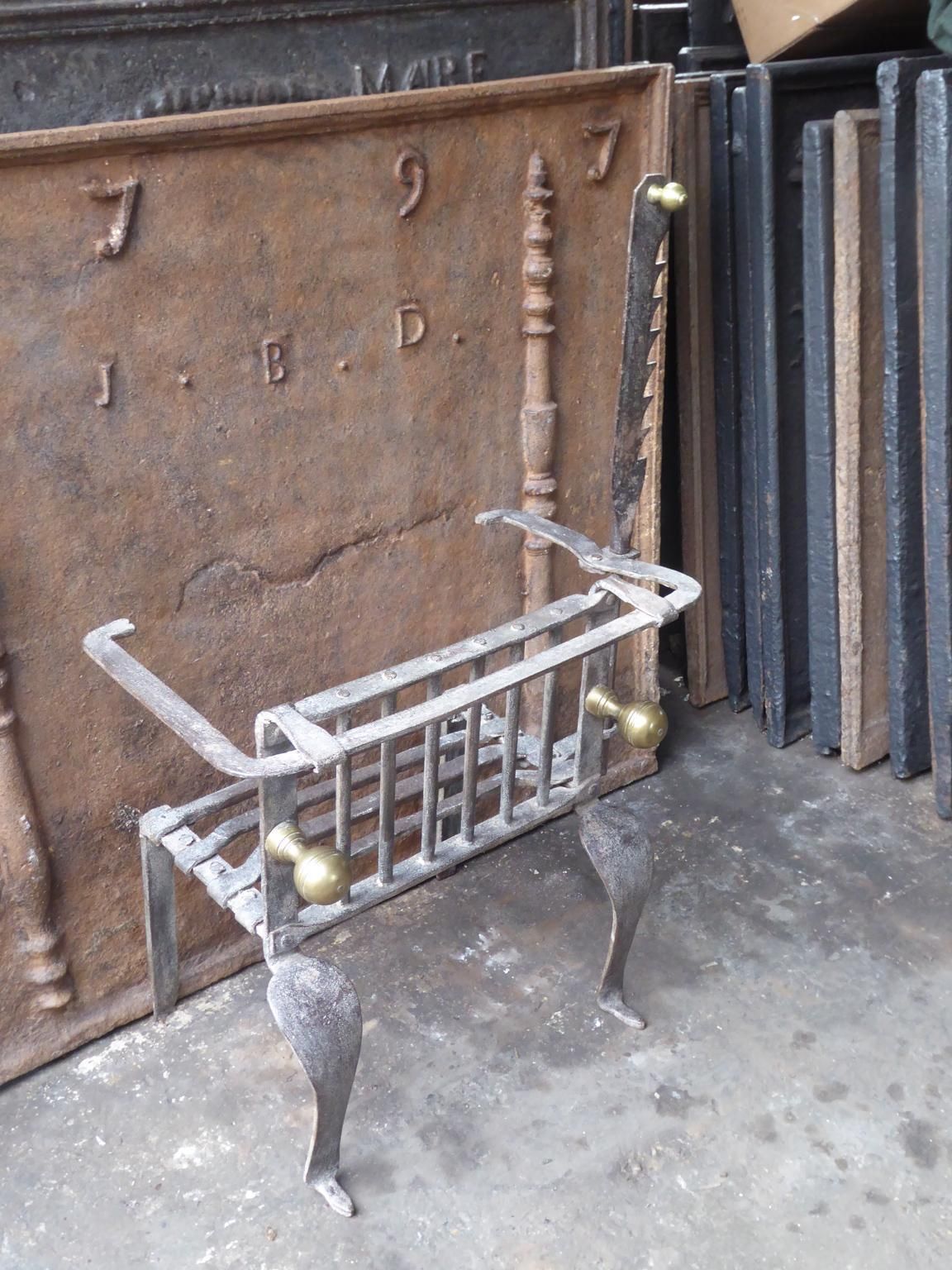 18th 19th Century Belgian Neoclassical Fireplace Grate Or Fire Basket photo 832.0