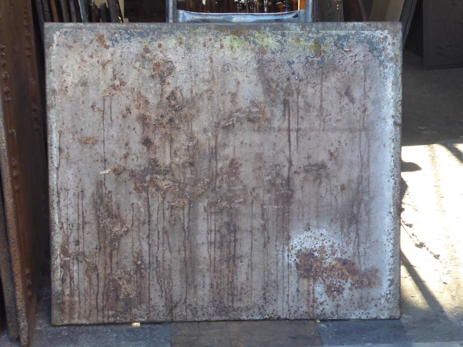 photo furniture Antique French 'Marriage' Fireback / Backsplash, 19th Century