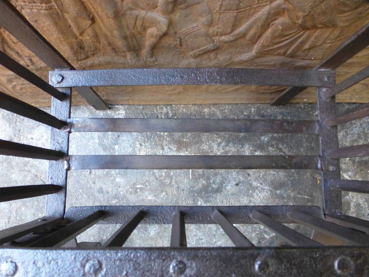 Antique Dutch Fireplace Grate, 18th Century photo vintage