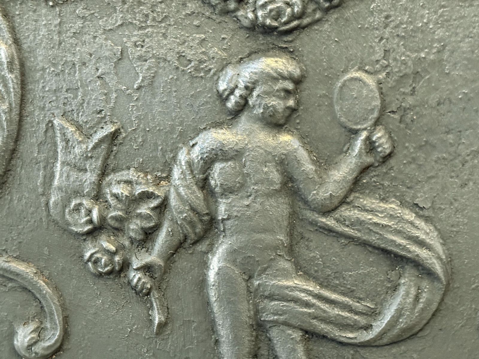 Antique French Fireback / Backsplash With The Goddess Venus, Louis XV Period photo buy