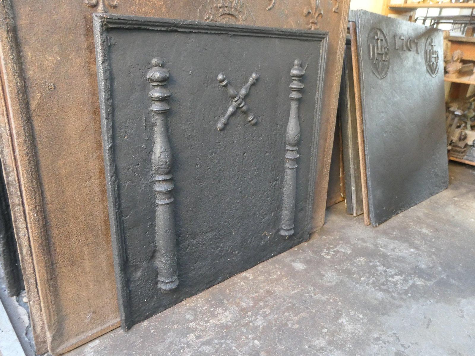 17th 18th Century French Louis XIV 'Saint Andrew's Cross' Fireback / Backsplash photo buy