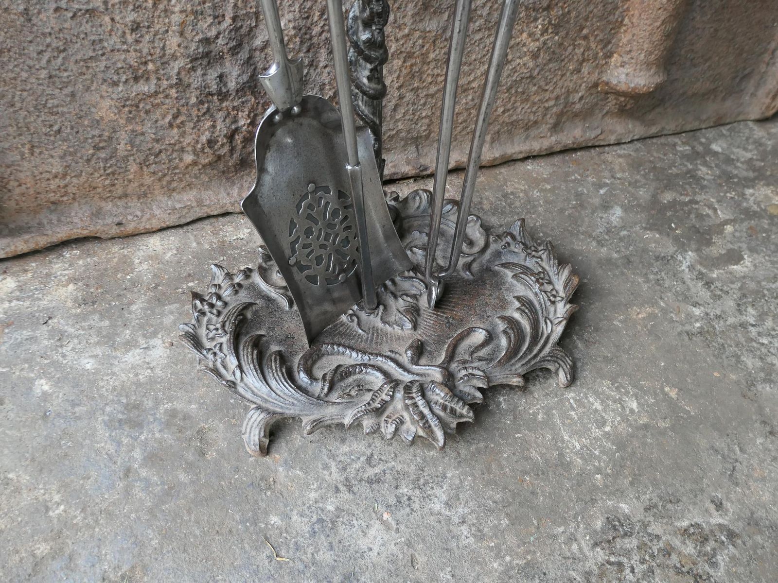 18th   19th C. English Georgian Polished Steel Fire Irons photo buy