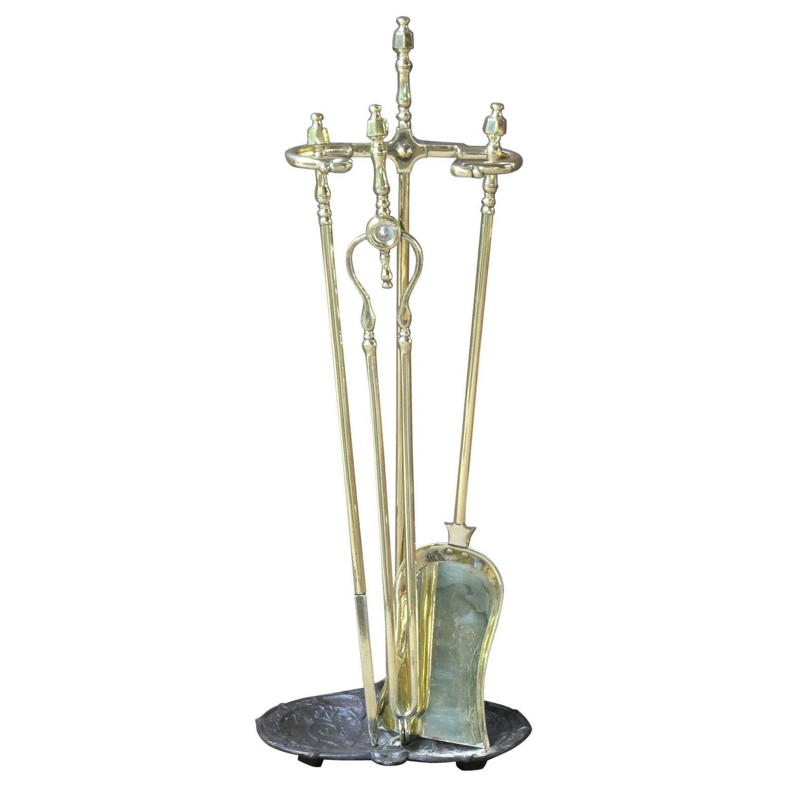 English Victorian Fireplace Tools Or Companion Set, 19th Century