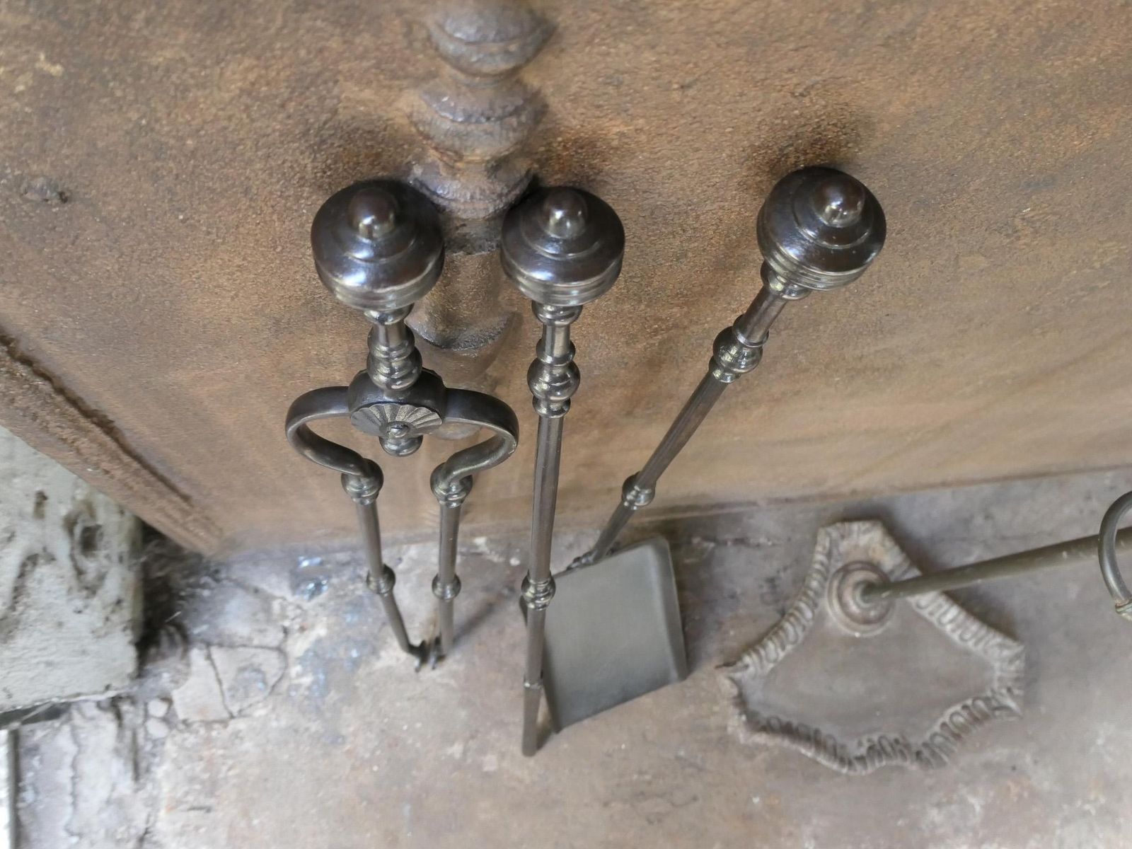 Home Fixtures English Victorian Fireplace Tools Or Companion Set, 19th Century photo