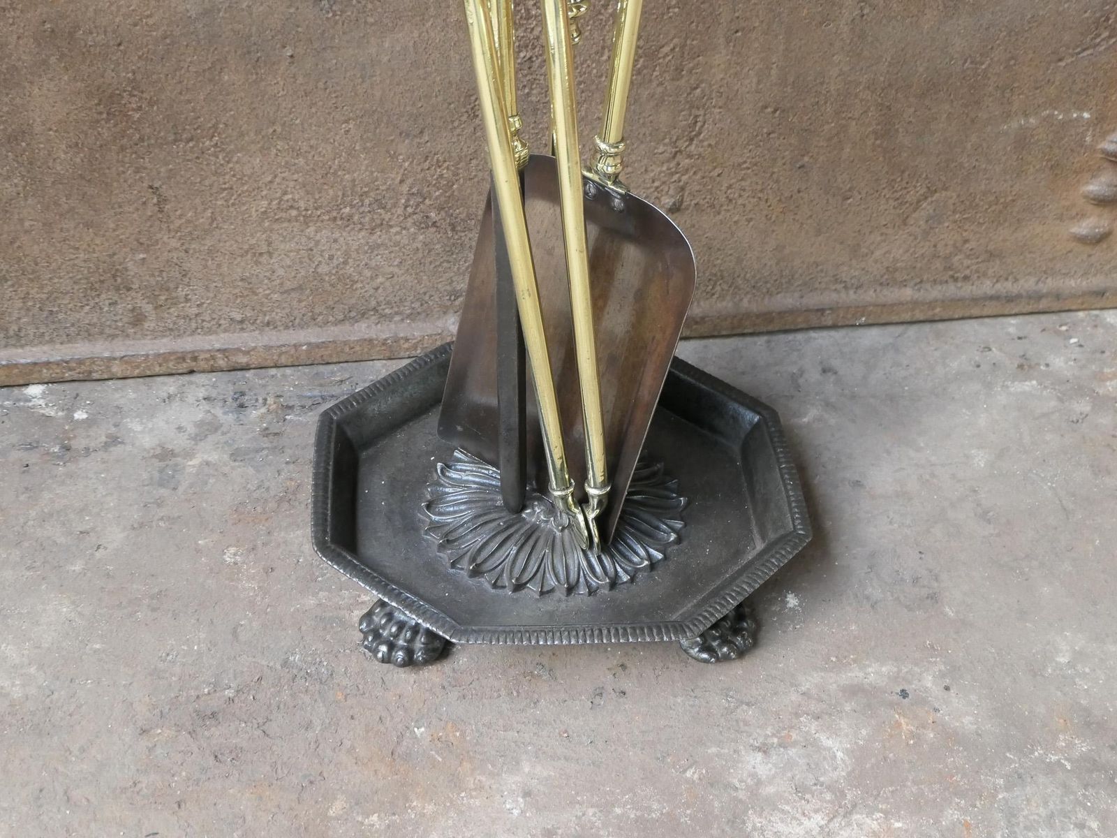 English Victorian Fireplace Tools Or Companion Set, 19th Century photo vintage