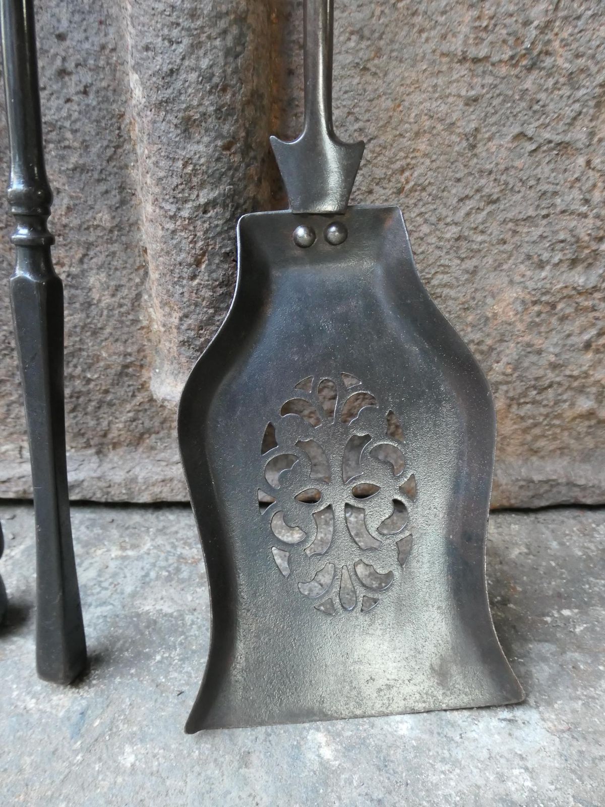 Home Fixtures Antique English Victorian Fire Companion Set, 19th C. photo