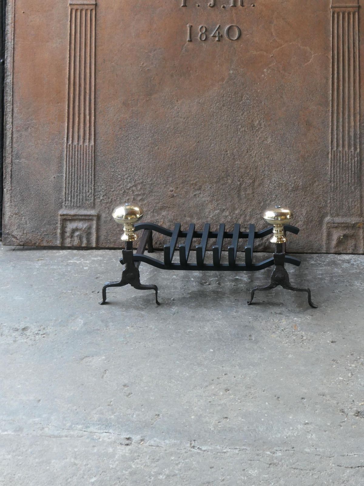 French Louis XV Period Fireplace Grate Or Fire Basket, 18th Century photo furniture