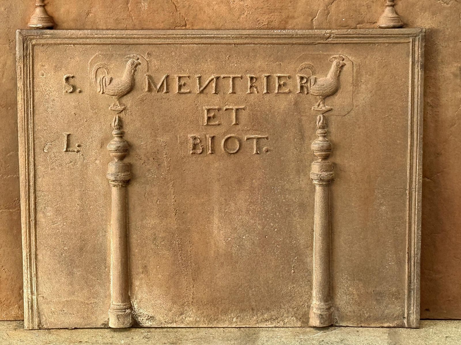 French Louis XIV Period 'Pillars Of Hercules' Fireback / Backsplash, 18th C. photo furniture