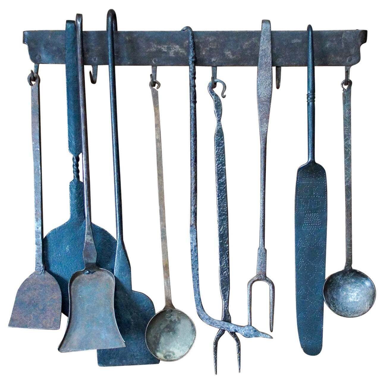 Antique Dutch Fireplace Tools Or Fire Tools, 18th/19th Century