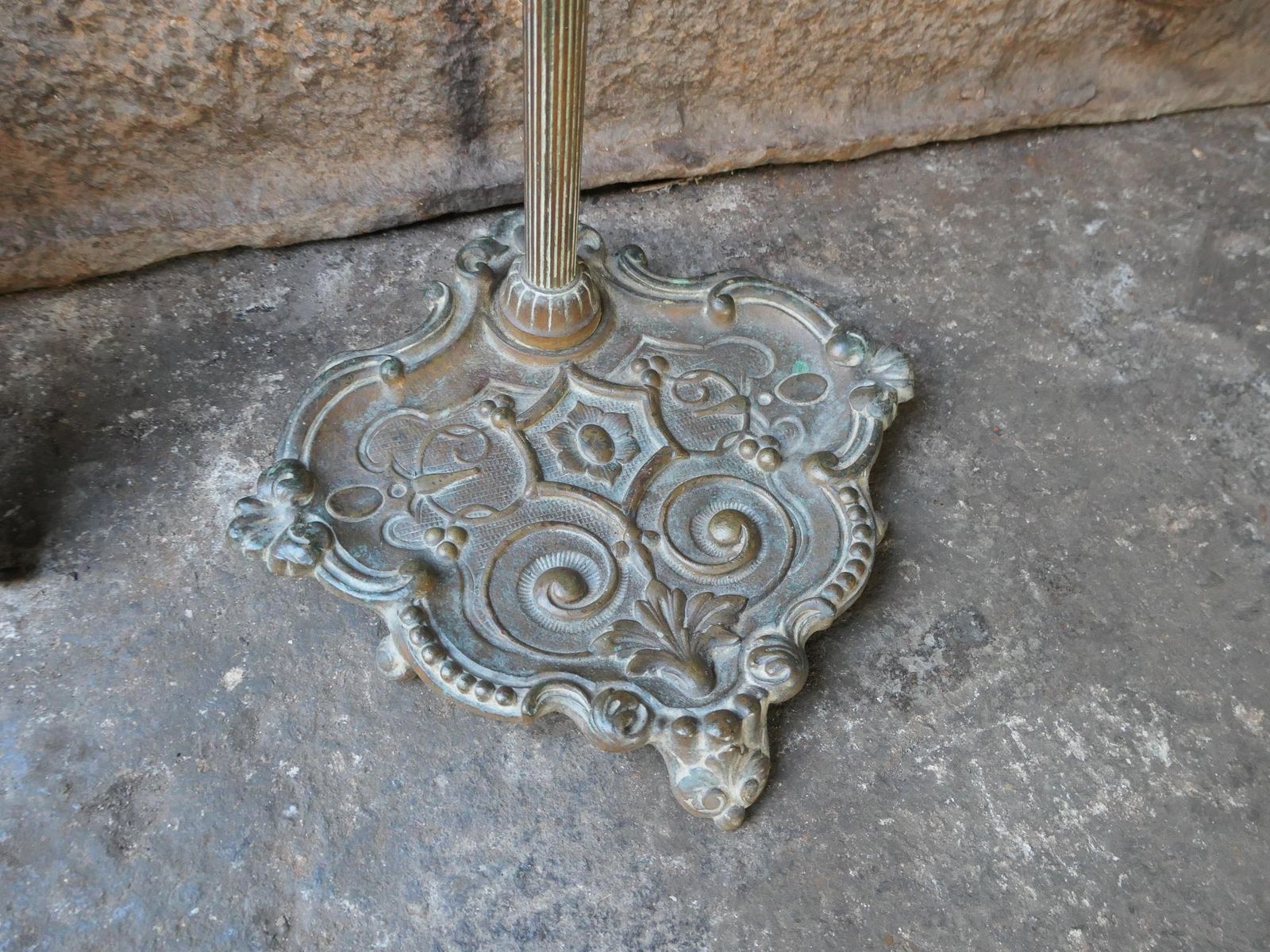 Large 18/19th C. English Polished Steel Georgian Fire Companion Set photo buy