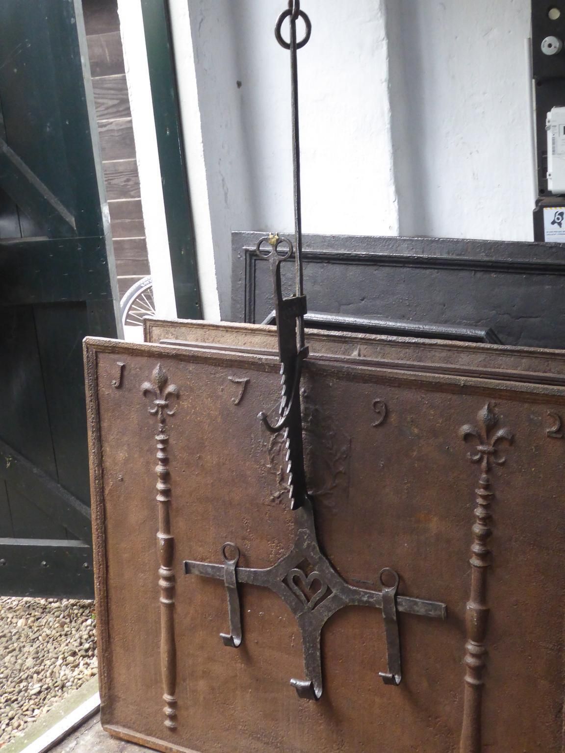 Beautiful 17th Century French Fireplace Trammel Or Hanger photo for sale
