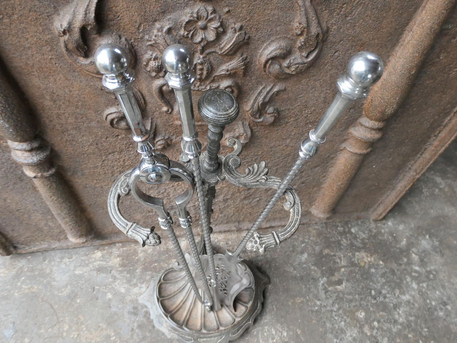 18th 19th C. English Georgian Polished Steel Fire Irons photo 1173.0