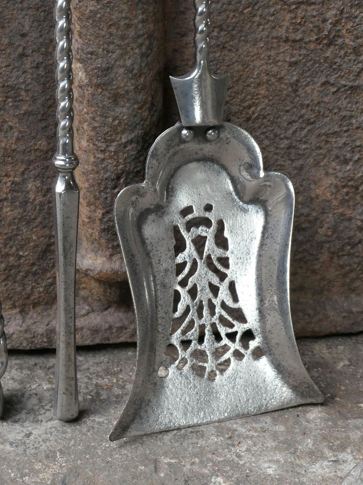 1173.0 18th 19th C. English Georgian Polished Steel Fire Irons photo