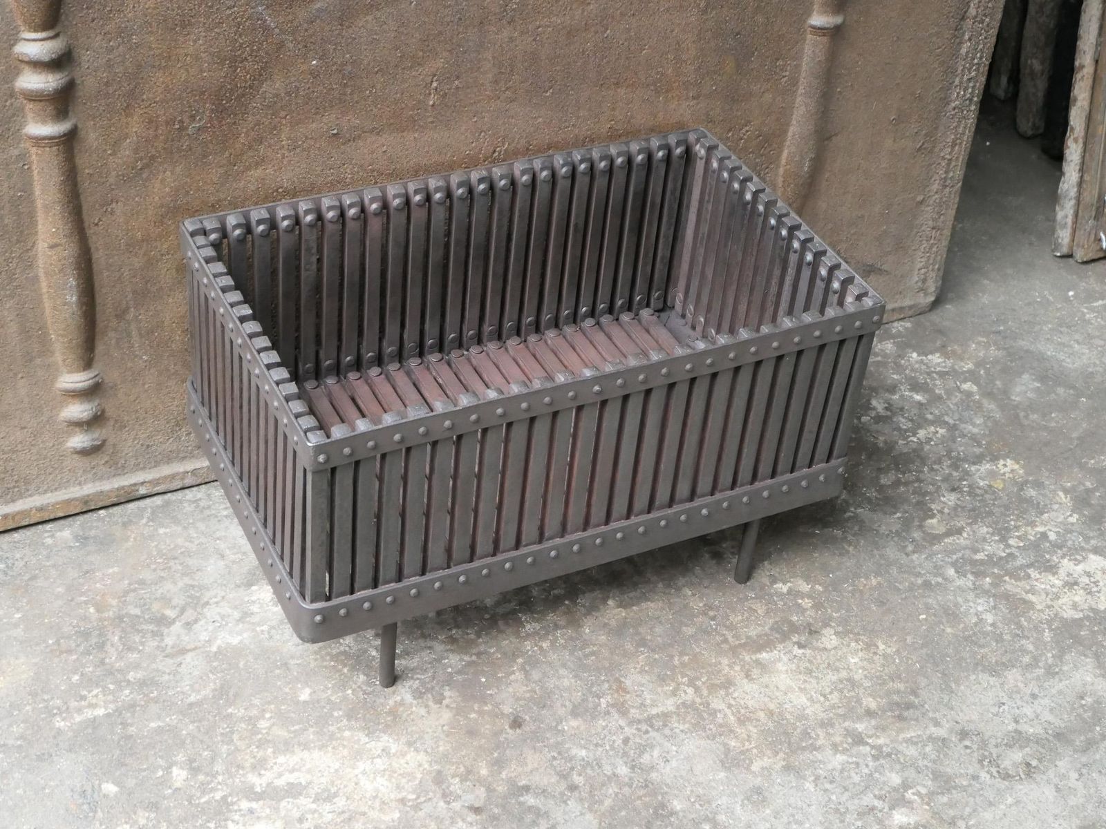 English Modernist Fireplace Grate, Fire Grate photo vintage