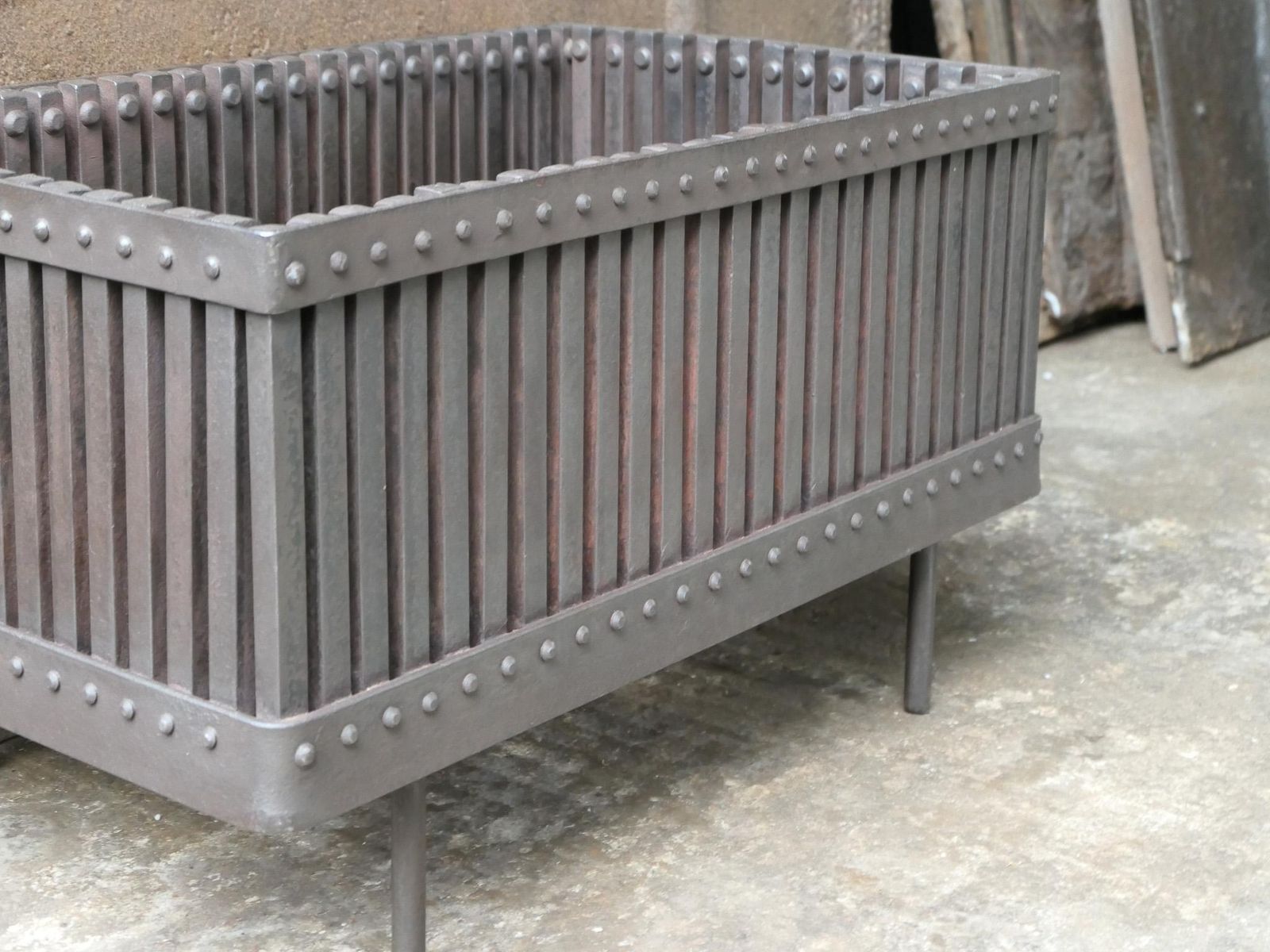 1088.0 English Modernist Fireplace Grate, Fire Grate photo