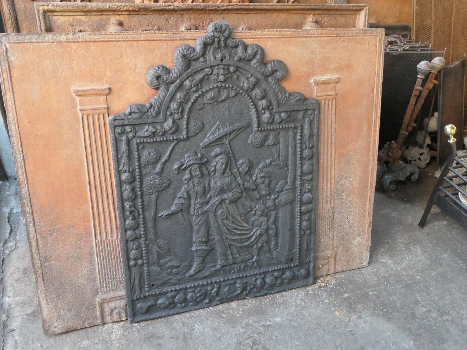 Dutch Louis XIV Style 'Europe' Fireback / Backsplash photo buy