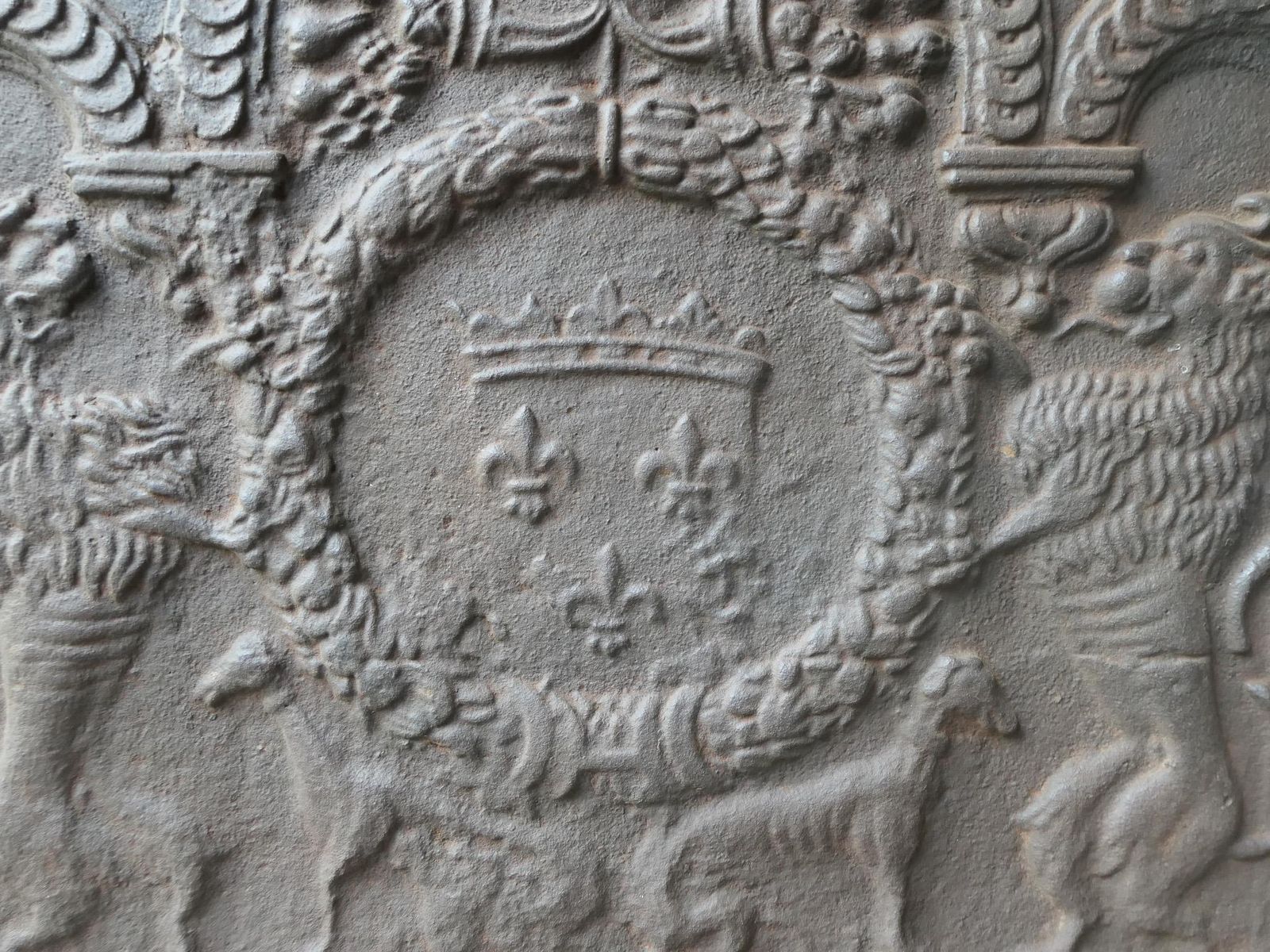 1088.0 French Louis XIII Style 'Arms Of France' Fireback / Backsplash photo