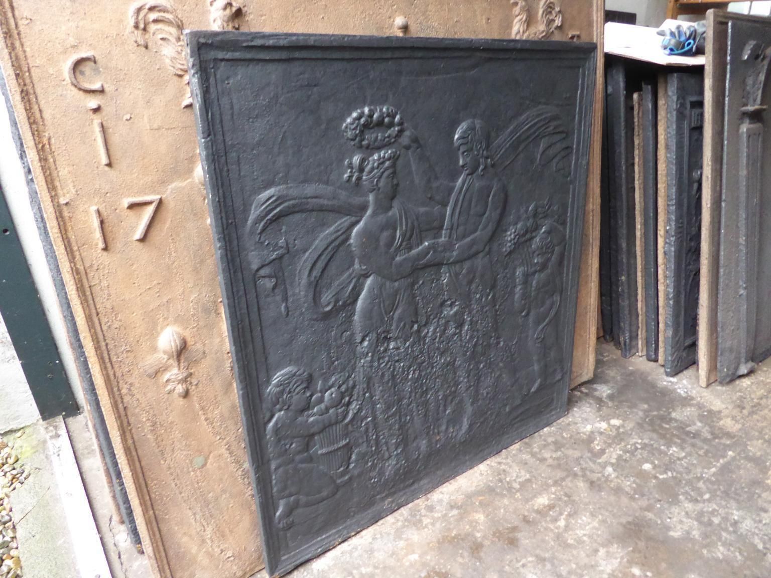 photo for sale Antique French 'Pomona' Fireback / Backsplash, 19th Century