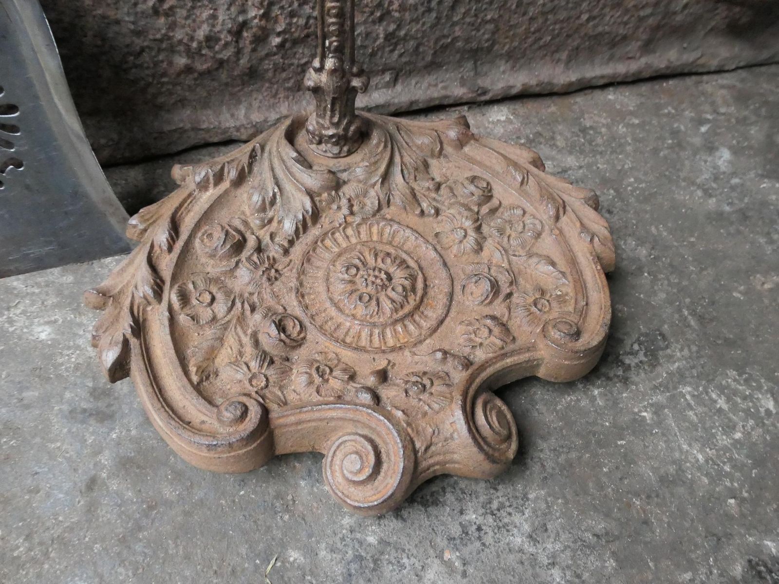 Large 19th C. English Iron And Polished Steel Victorian Fireside Companion Set photo buy