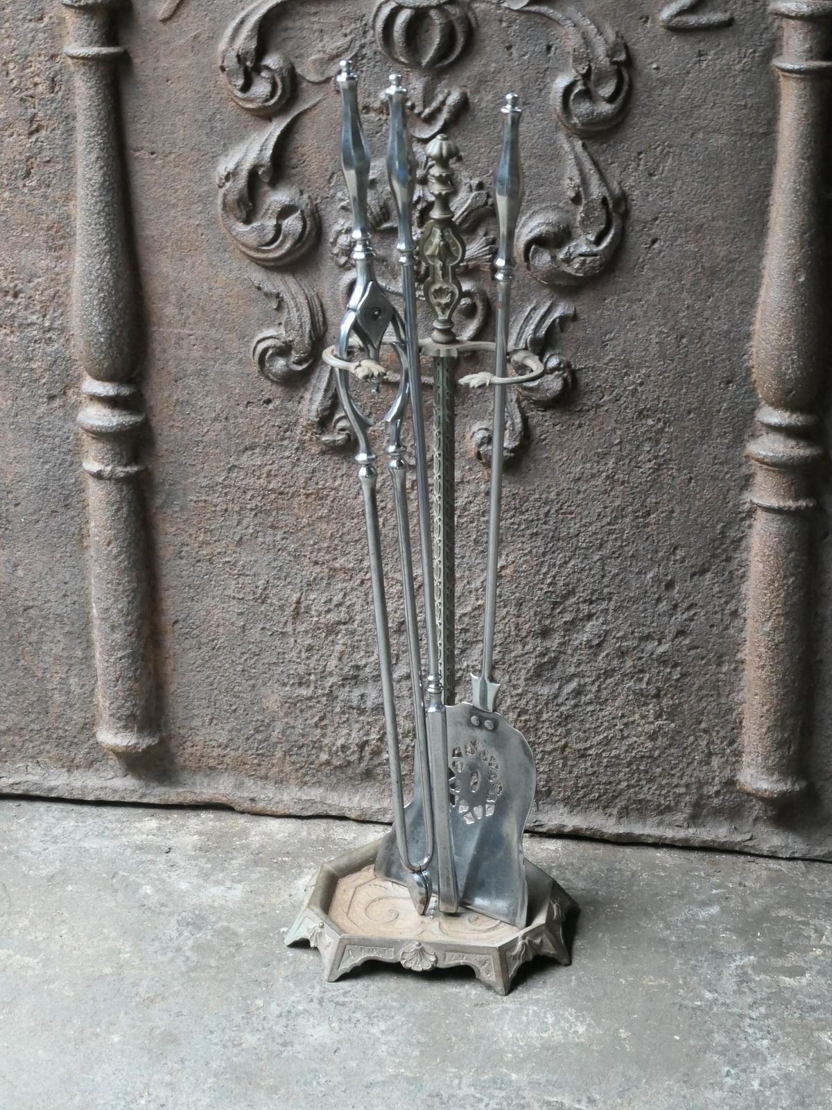Antique 18th   19th C. English Georgian Fire Companion Set photo for sale