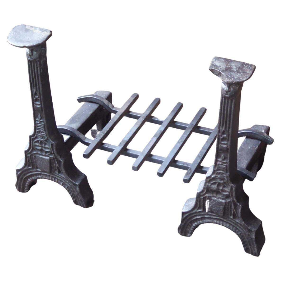 French Gothic Fireplace Grate Or Fire Basket, 15th Century