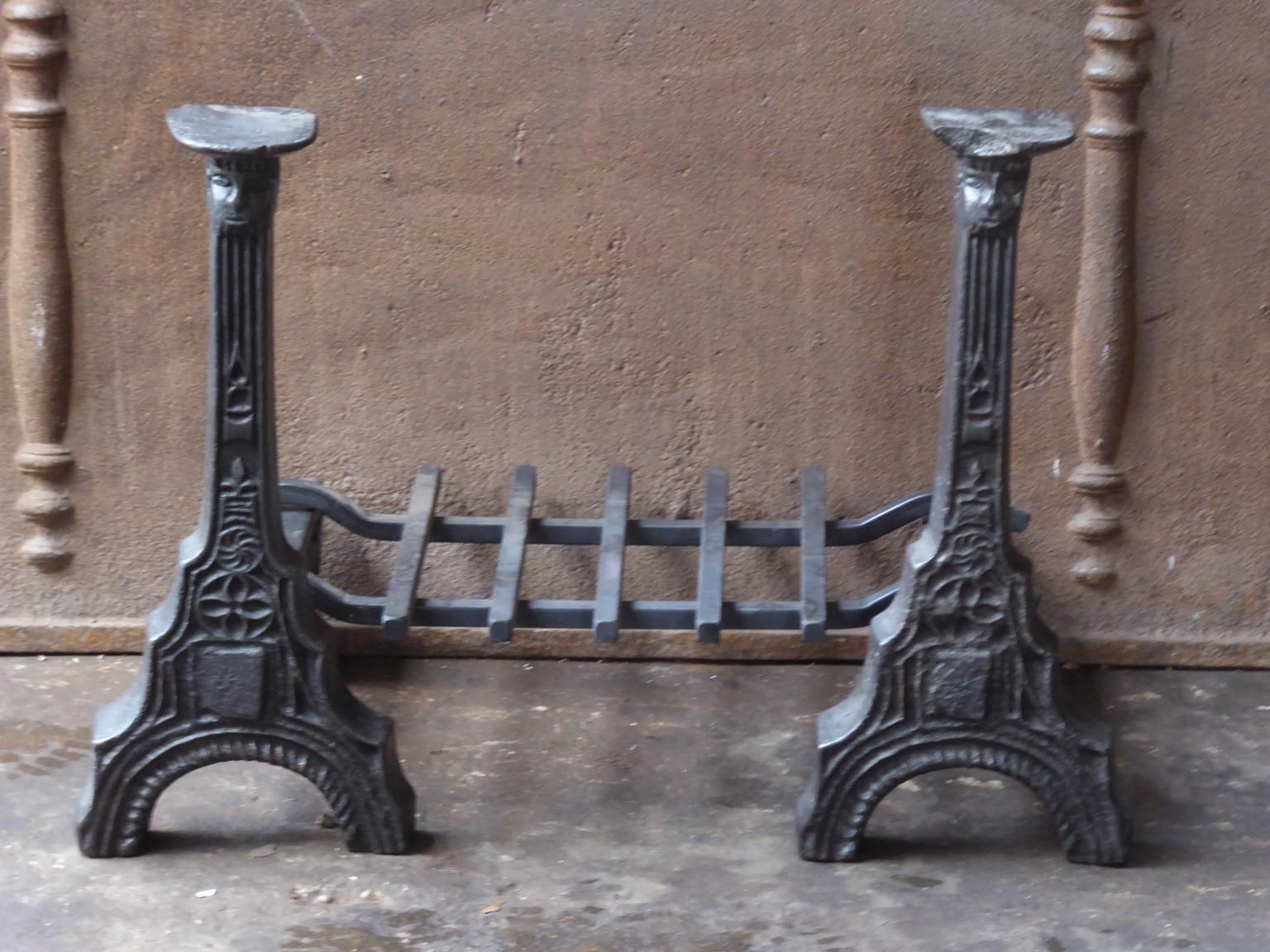 French Gothic Fireplace Grate Or Fire Basket, 15th Century photo furniture