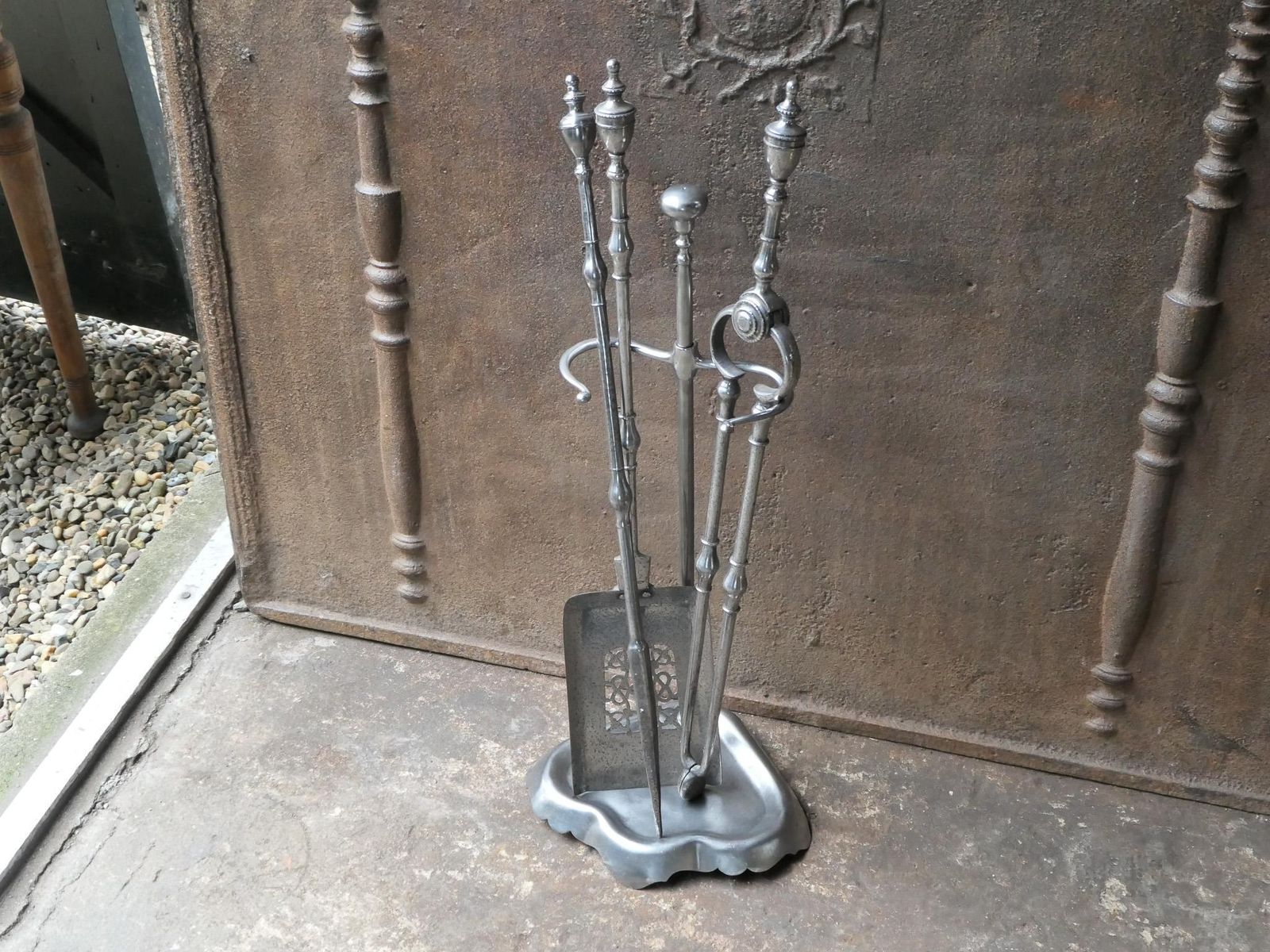 Antique English Georgian Fireplace Tools Or Fire Tools, 18th   19th Century photo vinterior